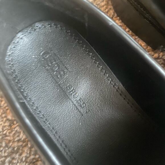 ASOS black chunky loafer with gold chain size 6 - Picture 7 of 7